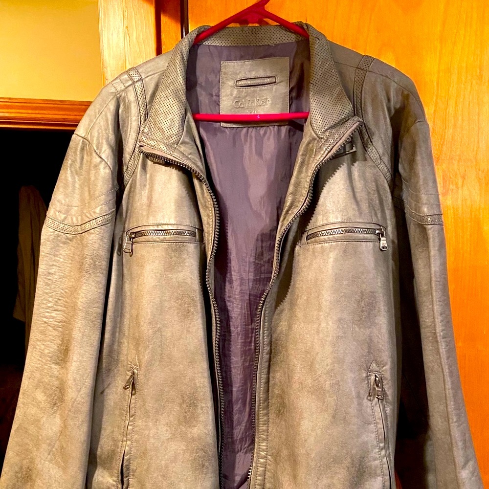 Calvin Klein faux leather jacket
